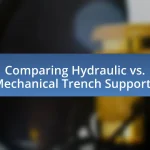 Comparing Hydraulic vs. Mechanical Trench Supports