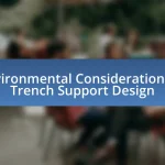 Environmental Considerations in Trench Support Design