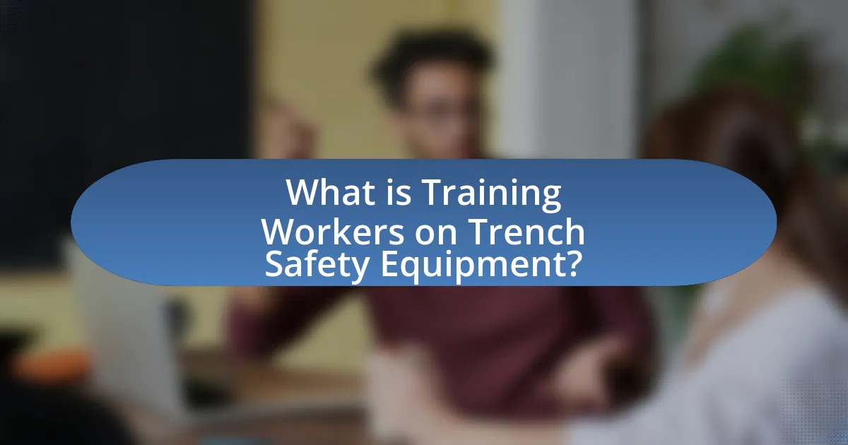 What is Training Workers on Trench Safety Equipment?